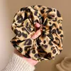 Anillo para el cabello con forma de leopardo retro para mujer, con forma de cola de caballo y cabeza esférica, banda de goma elástica alta que no daña el cabello, venta al por mayor