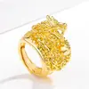Joyería de Latón Chapado en Oro Anillo de Tiranosaurio Chapado en Oro de Vietnam Anillo de Oro Imitación Dragón Dorado Vintage Hombres