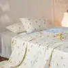 Colcha de Verano de Gasa de Doble Capa 100% Algodón Estilo Dibujos Animados Clase A, Colcha de Verano de Nailon Suave para Aire Acondicionado, Colcha de Confort de Doble Capa de Soja Lavable a Máquina