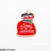 Colgante de Aleación Esmaltada Navideño Colgante de Gota Papá Noel Muñeco de Nieve Reno Colgante de Dibujos Animados Accesorios para Joyería DIY Pulsera Al Por Mayor