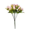 Ramo de Flores Artificiales de Rosa de 11 Cabezas para Decoración de Sala de Estar, Arreglo Floral Artificial para Mesa de Comedor, Decoración de Arreglo Floral