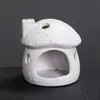 Hongo de Cerámica Girado en Horno Chimenea Pequeña Soporte para Quemar Madera Sagrada Peruana Soporte para Palo Santo Bandeja para Salvia