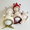 Sombrero de Princesa Infantil con Encaje de Hongo y Puntiagudo Otoño Invierno Sombrero de Lana Tejida para Bebé Recién Nacido Protección para Orejas de Niña