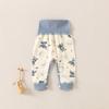 Ropa para Bebé Recién Nacido Pantalones de Otoño de Cintura Alta Protectores de Barriga Pantalones para Bebé Sin Costuras Broche Pantalones de Pierna Ancha Algodón Puro Pantalones con Abertura en la Entrepierna