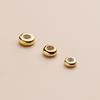 S925 chapeamento de prata de ouro com posicionamento de silicone fixo bolha, grânulos de jóias DIY, grânulos soltos grânulos de bolha, Q0424