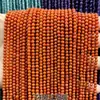 Suministrado directamente por el fabricante: cuentas redondas pequeñas de piedra natural, cuentas de arroz, cristal, turmalina, cuentas redondas de ágata, materiales hechos a mano para DIY, accesorios para pulseras