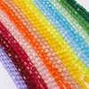 Contas de Barril de 8mm Contas de Vidro Cristal com Furo Reto Cilíndricas de Cristal Contas Soltas DIY Pulseira Colar Brincos Acessórios de Cabelo Materiais Auxiliares Acessórios