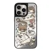 Espejo Gato Rock 16Pro para iPhone15ProMax Cachorro Guitarra Manzana 14Pro Funda de Teléfono 13