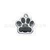 [colgante de huella de perro con brillo tamaño pequeño] aleación de zinc producción de nueva placa de identificación para perro mascota 17*18mm