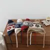 Gorro de pompón para niños de 3 a 8 años, gorro de punto moderno y versátil, gorro pullover jacquard retro americano protector de orejas para niños