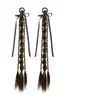 Peluca Trenzas Estilo Ballet Cinta Cola de Caballo Doble Peluca Oso Retorcido Trenza Retorcida Cabello Artificial Trenza Larga Cola de Caballo