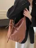 Bolso para Axila de Viaje Diario para Mujer 2026 Nuevo Estilo Coreano de Moda Bolso Cubo Retro Bolso Cruzado Urbano Simple