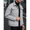 Chaqueta de lana con solapa para hombre, nueva de otoño e invierno, transfronteriza europea y americana Amazon TEMU, chaqueta deportiva casual de negocios para hombre