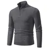 Exportação Transfronteiriça Outono e Inverno Novas Malhas Tricô Masculinas Estilo Coreano Juventude Cor Sólida Casual Simples Slim Malhas