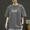 Camiseta de Verano Talla Grande para Hombre, Manga Corta, Nueva Moda Deportiva, Estampado Casual Versátil, Top Oversize, Camiseta de Media Manga