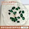 Decorações de Nail Art Esmeralda, Strass com Base Pontuda, Corações Octogonais Irregulares em Formato de Coração, Strass Deslumbrantes em Formato de Ovo de Pombo, Strass para Nail Art no Atacado
