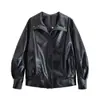 Comercio Exterior Transfronterizo Spot Estilo Europeo y Americano Ropa para Mujer Otoño 2025 Nueva Moda Retro Calle Fresca Chaqueta de Cuero