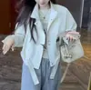 Chaqueta corta de moda estilo coreano con cuello alto para mujer, nueva colección otoño 2026, holgada y casual, top que rejuvenece para figuras petite