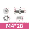 Tornillo y Tuerca Combinación de Dos Piezas para Máquina de Mascarillas y Luminarias, Acero Inoxidable 304 Tornillo y Tuerca