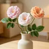 Flores de Simulación Lavado con Tinta Salón de Jade Blanco Decoración del Hogar Flores Artificiales Arreglo de Escena Floristería DIY Materiales Florales Venta Caliente Transfronteriza