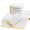 Toalha de algodão absorvente com borda dourada, estampa de abacaxi xadrez, 70g, para hotel, banho, uso doméstico, lavagem de rosto