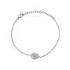 Pulsera de Plata de Ley con Forma de Gota de Agua Tonglin, Más Vendida Transfronteriza, Pulsera de Plata S925 con Circonita de Lujo Ligero, Joyería de Moda Europea y Americana para Mujer