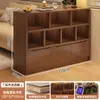 Estantería de Madera Maciza de Pie Armario de Almacenamiento Armario con Rejilla de Almacenamiento Integrada Estantería para Libros de Casa Estante de Almacenamiento Armario Lateral para Sofá Armario Bajo