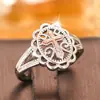 Anel Popular Cao Shi Shein Feminino Deusa Flor Misterioso Barroco Duas Cores Exquisito Estilo Dama