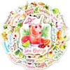 Novo Conjunto de 50 Adesivos de Coquetéis de Verão, Pacote de Adesivos de Grafite de Bebidas Frescos e Simples Feitos à Mão para Decoração de Diário e Caderno