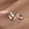 Aretes de anillo liso de plata esterlina s925 Jufeng 2022 nuevos aretes de lujo de alta gama con temperamento coreano simples