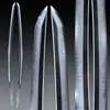 Acero T10 cubierto de arcilla, hoja sin afilar, espada japonesa, espada larga de samurái, accesorio de espada Hamon templado en arcilla, sin afilar