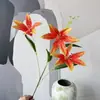 Nuevas Flores Artificiales de Narciso y Lirio 3D, Flores Artificiales para Salones de Banquetes de Bodas, Arreglos Florales para Pasillos de Bodas, Flores de Seda