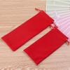 Nova Bolsa de Veludo Cordão Aba Bolso Calças Bolsa de Joias Bolsa Flocked para Pente Saco de Armazenamento Bolsa de Contas de Buda Bolsa Flocked Cor Pura Bolsa para Pente de Madeira Saquinho