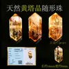 Cuentas de Cristal de Forma Irregular Natural Ágata Roja Cristal Piramidal Amarillo Cuentas Facetadas Accesorios para Pulsera de Cuentas DIY
