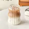 Taza de Café de Vidrio de Moda Taza de Leche para Desayuno Estilo Ins Taza para Americano Helado Latte Taza para Jugo Bebida Fría Taza de Agua