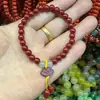 Pulsera de Cinabrio Natural de Alto Contenido Cinabrio Zijin Versátil Calabaza Valiente Diseño de Nicho Mejor Amiga Regalo Pulsera para Mujer