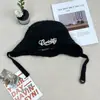 Sombrero Lei Feng de Felpa con Visera y Letras, Atmósfera de Otoño e Invierno, para Mujer, Estilo Coreano, Casual, Versátil, Moda, Cálido, Protección para los Oídos