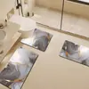 Alfombrilla de Baño con Forma de U para Pie de Inodoro Juego de Tres Piezas Antideslizante para Baño Alfombra de Diatomeas Absorbente Alfombra de Inodoro para el Hogar