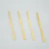 Tenedor de bambú desechable para fruta tenedor pequeño de dos puntas empaque individual pastel postre fruta etiquetas fabricantes venta al por mayor