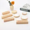 Luz de Noche Táctil de Madera DIY Base Acrílica Luminosa Luz de Noche de Madera de Caucho Base Luminosa LED Modelo de Carga