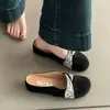 Sapatos Femininos Elegantes Planos Antiderrapantes Tendência 2026 Estilo Chanel para Combinar com Saias, Sapatos Versáteis de Solado Macio com Bico Fechado para Uso Diário