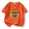 Ropa infantil de dibujos animados del equipo Wang Wang, una generación de niños, camiseta de manga corta de algodón, abrigo naranja, camiseta para bebé niño