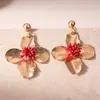 Brincos de Flor Estilo Metal Europeu e Americano Transfronteiriços, Brincos de Luxo Leve e de Alta Qualidade, Brincos Exagerados, Design de Nicho