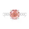 Anillo de Mielia de Diamante de Alto Carbono Cortado en Rosa, Piedra Preciosa Colorida de Venta Caliente en Transmisión en Vivo para Mujeres, Anillo Versátil de Moda Chapado en Oro, Venta al por Mayor de Una Pieza