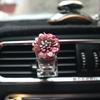 Lindo ambientador de coche de margarita, clip de aromaterapia para salida de aire, decoración de coche para damas, botella vacía de perfume para salida de aire de coche