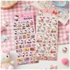 Adesivos Autênticos de Espuma 3D da Hello Kitty Adesivos de Fantasia de Camada Única Sanrio Menina Adesivos Artesanais Recompensas para Bebês
