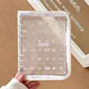 Álbum de Fotos de Hojas Sueltas de 6 Agujeros con Cierre de Cremallera, Cubierta Transparente tipo Abanico para Diario, Álbum Pequeño para Tarjetas, Almacenamiento de Pegatinas
