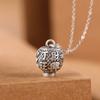 Colgante de plata de ley S990 con forma de linterna de bambú, estilo retro, literario, de un solo ciervo, para hombre y mujer.
