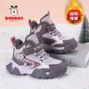 Zapatos de Algodón Grandes para Niñas Babudou Invierno 2025 Nuevos Zapatos de Algodón de Caña Alta Engrosados de Terciopelo para Niños Zapatos Deportivos para Niños