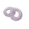 Elástico de Cabelo de Fio de Telefone Corda de Cabeça com Pérolas para Mulheres Corda de Cabelo Grossa Transparente Celebriade Cibernética Contas Celebradas Corda de Cabeça Elástico de Borracha Mori Bobina Elétrica